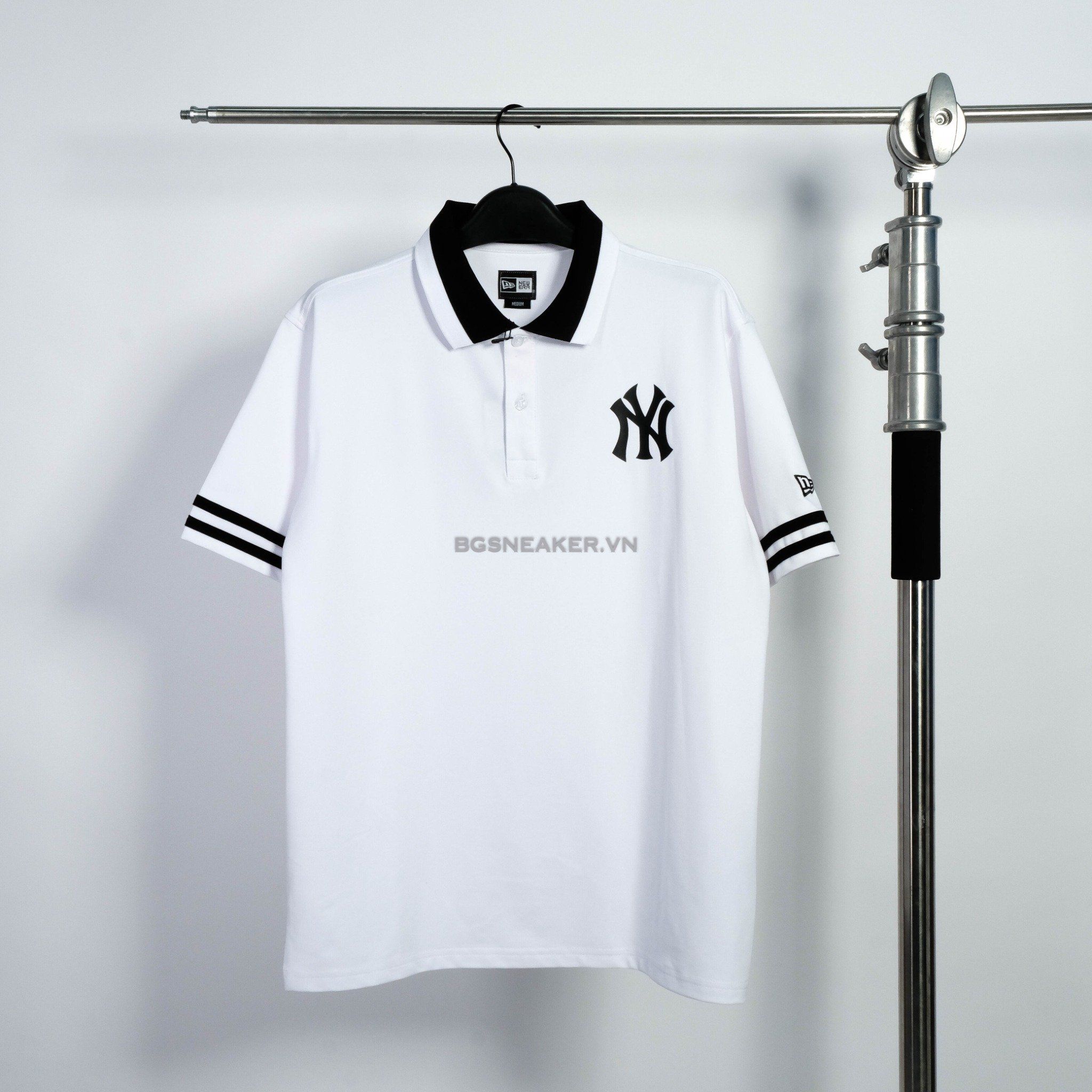 Áo Polo New Era NY Black White  13533346 