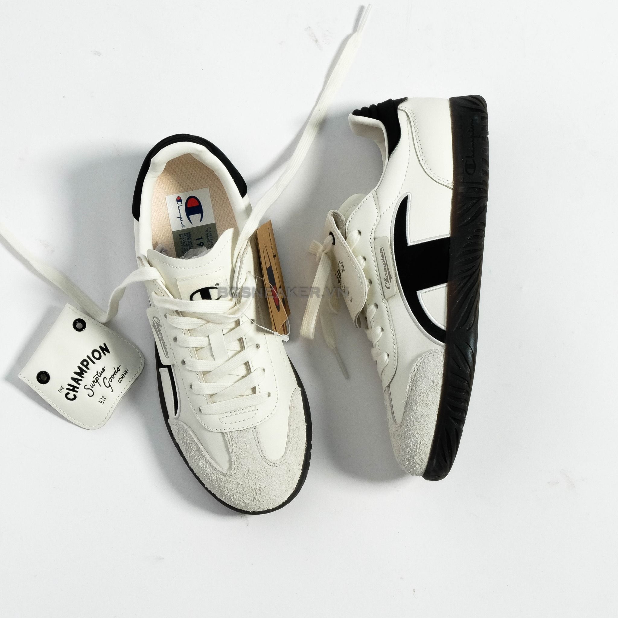  Giày Champion Essentials Champ T-Trainer ' Cream/Black ' [ U4CFCTW14U3 ] [ U5AFCTW15U3 ] 