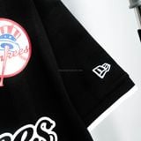  Áo Thun Jersey Polo New Era Yankees Black White  18273829 