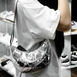  Túi Đeo Vai Nữ MLB Shoulder Bag  SLIVER 7ACRMD75  50SIS 