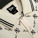  Áo Thun Polo New Era New York Yankees Mono Logo Cream 13533545 