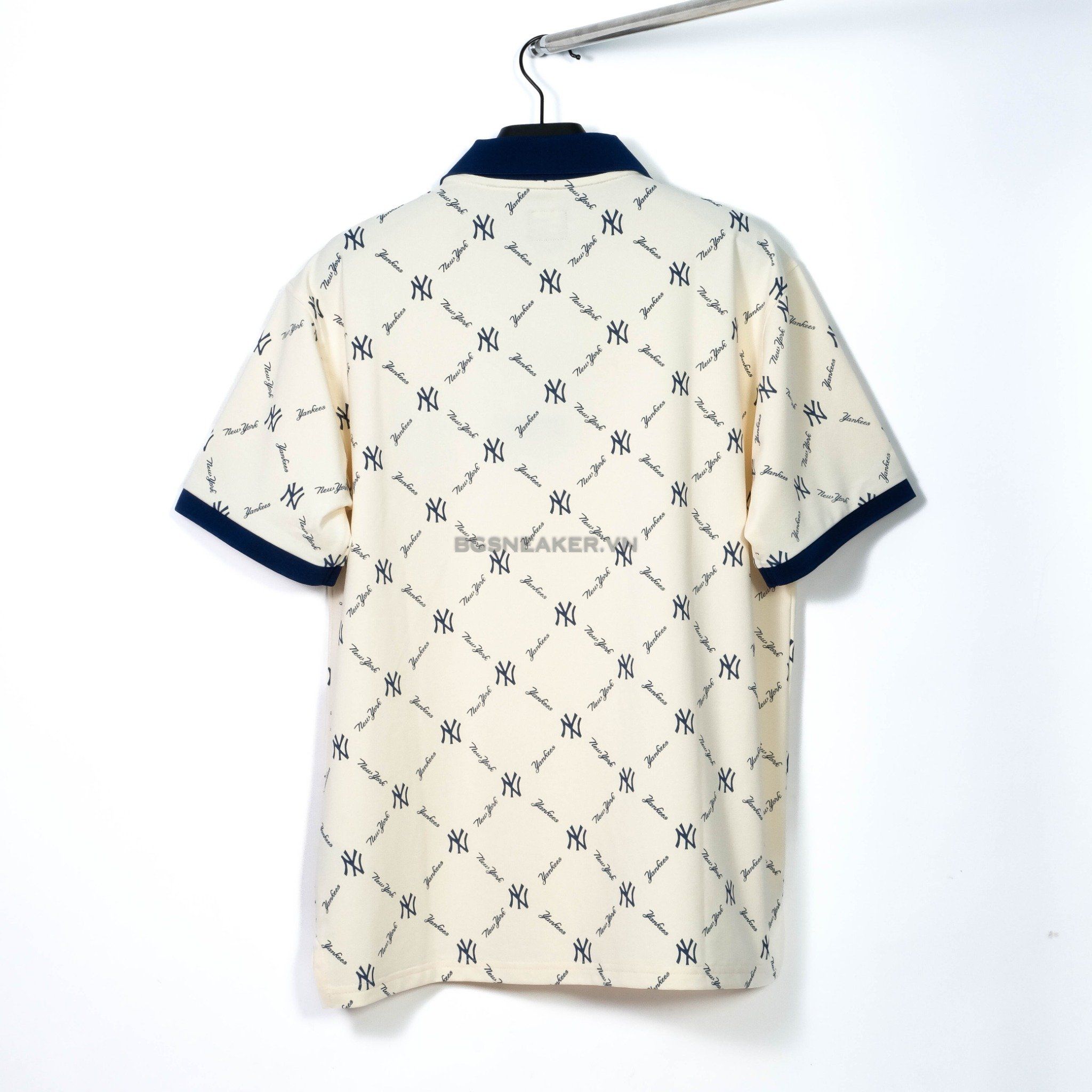  Áo Polo New Era NY Mono Cream Navy 13533546 