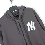  Áo Khoác New Era Hoodie Full Zip NY Yankees Grey White 14397968 