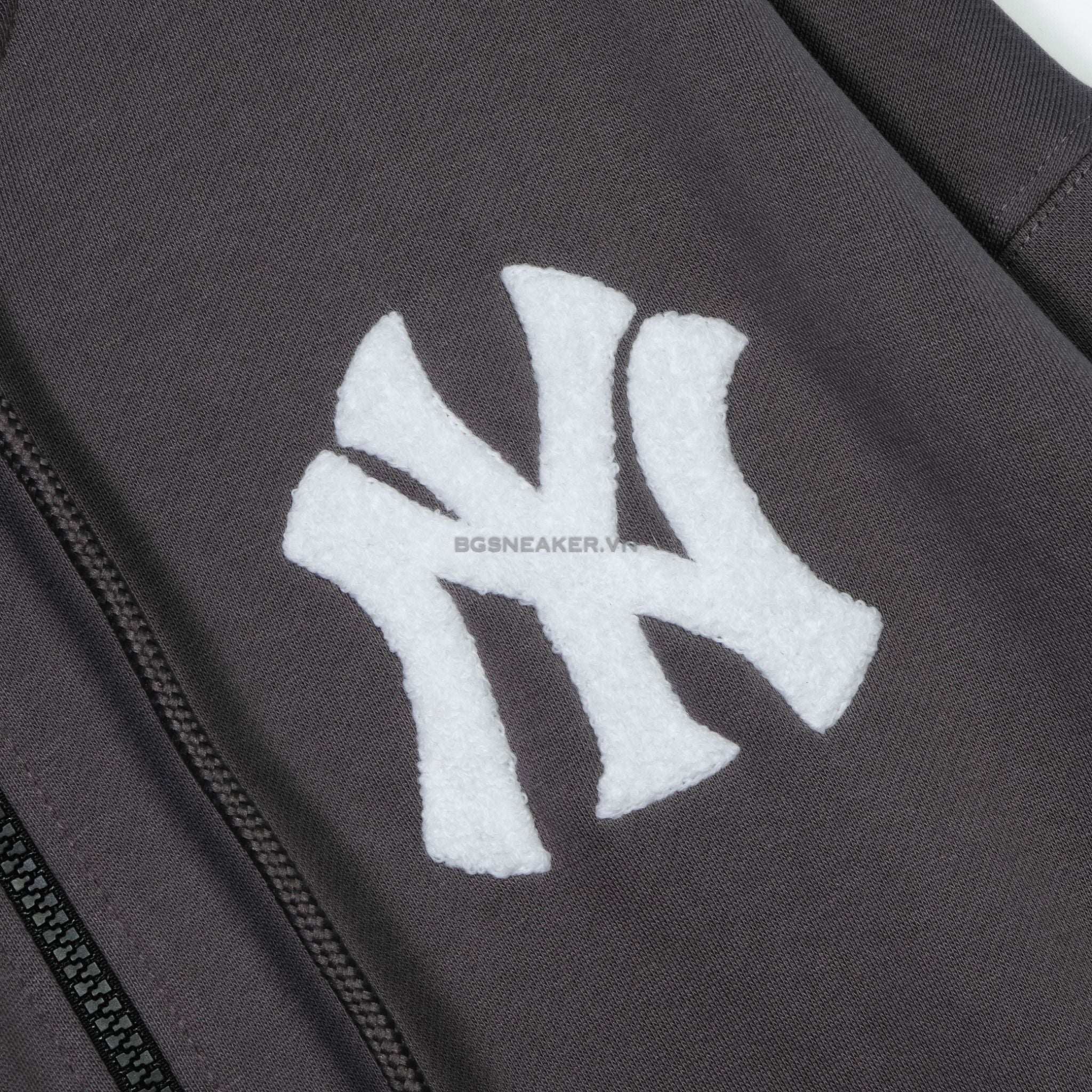  Áo Khoác New Era Hoodie Full Zip NY Yankees Grey White 14397968 