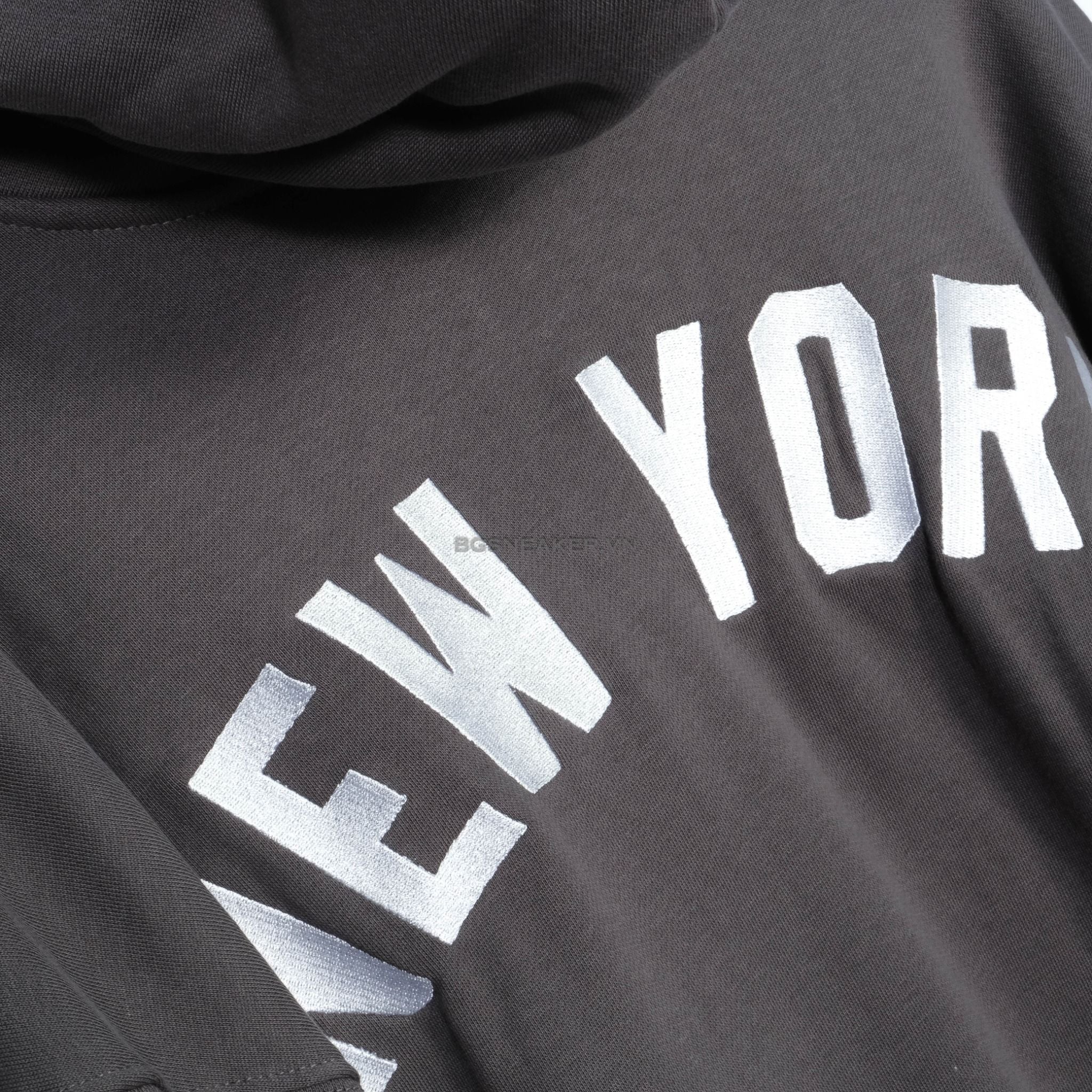  Áo Khoác New Era Hoodie Full Zip NY Yankees Grey White 14397968 