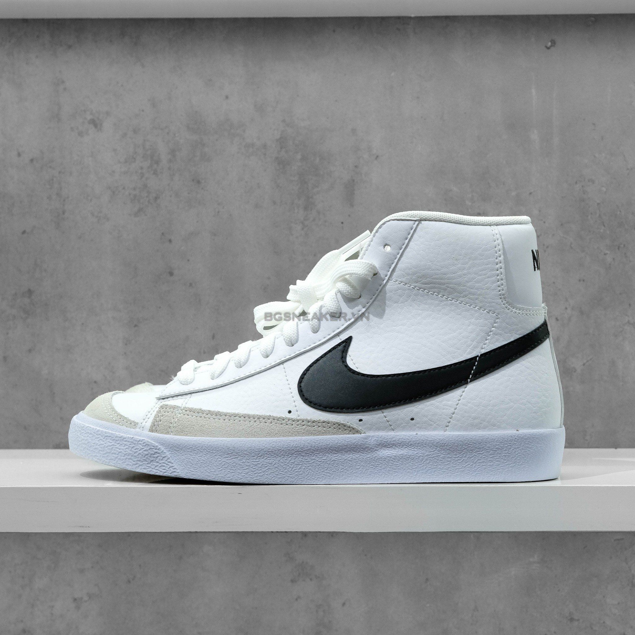  Giày Nike Blazer Mid 77 White Black (GS) DA4086-100 