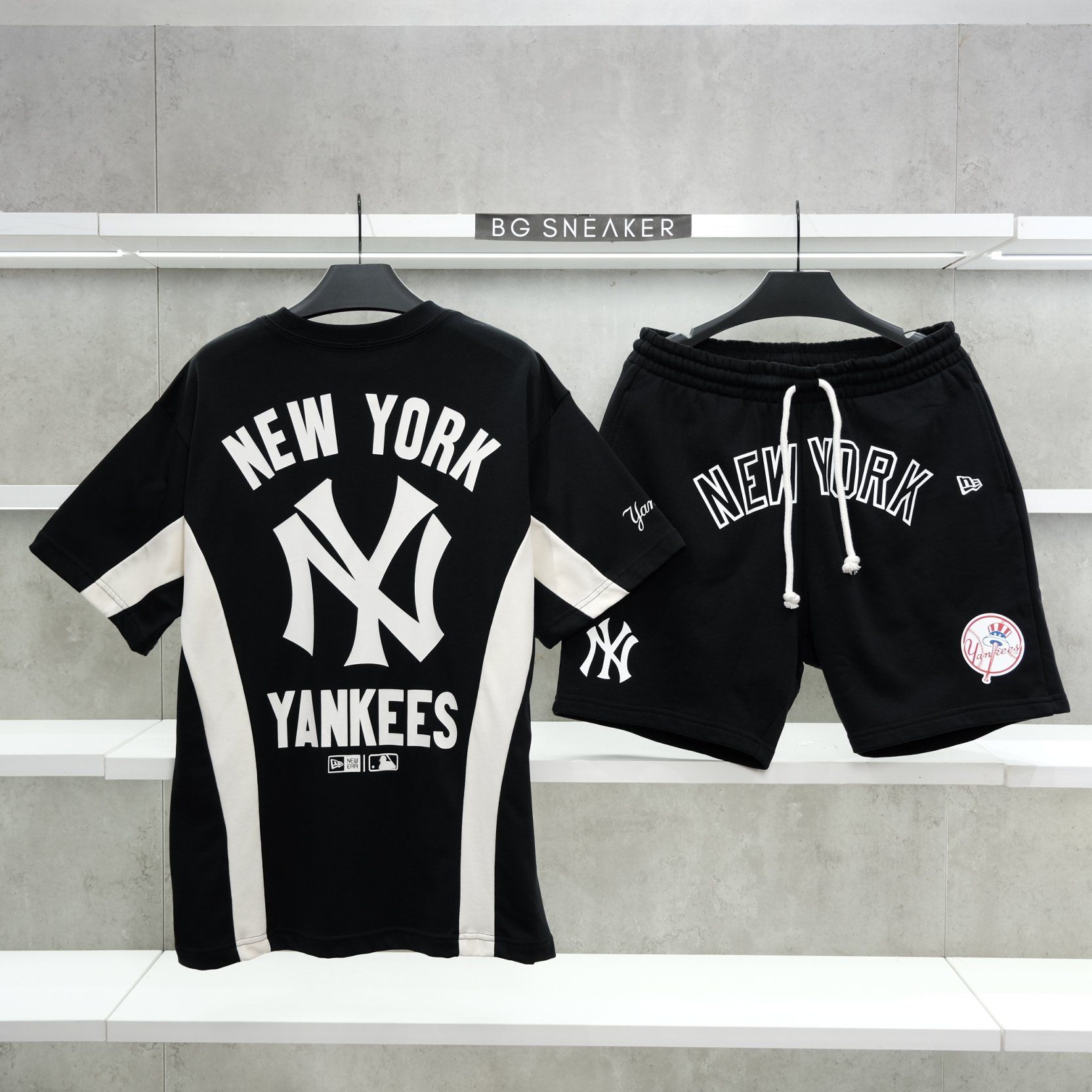  Áo thun New Era NY Black White  19228386 