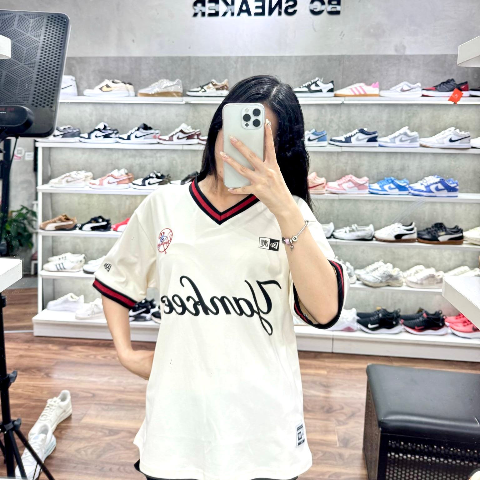  Áo Jersey New Era New York Yankees White Red 13882999 