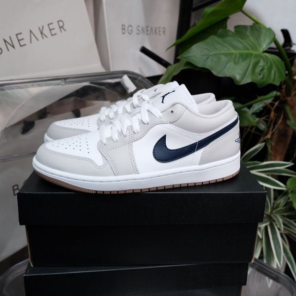  GIÀY Nike Air Jordan 1 Low Midnight Navy Neutral Grey 553558 146 