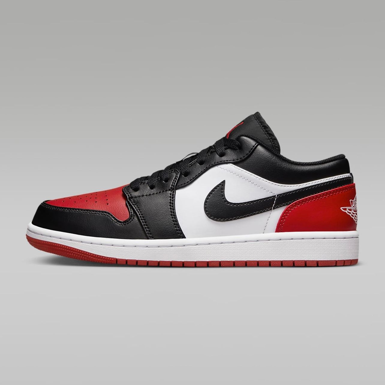  Nike Air Jordan 1 Low Bred Toe 553558 - 161 