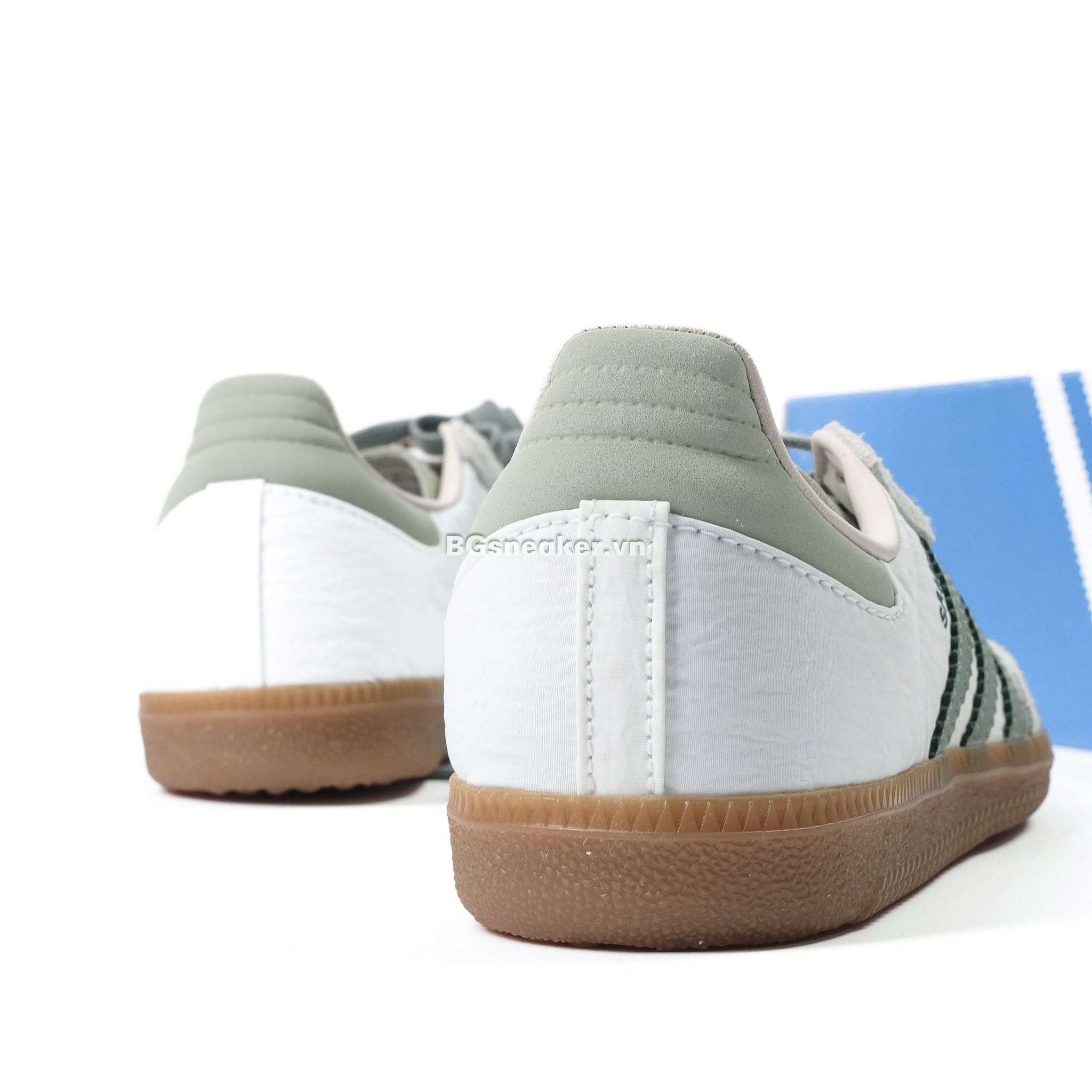  Giày ADIDAS SAMBA OG  Cloud White Green  [ ID0492 ] 