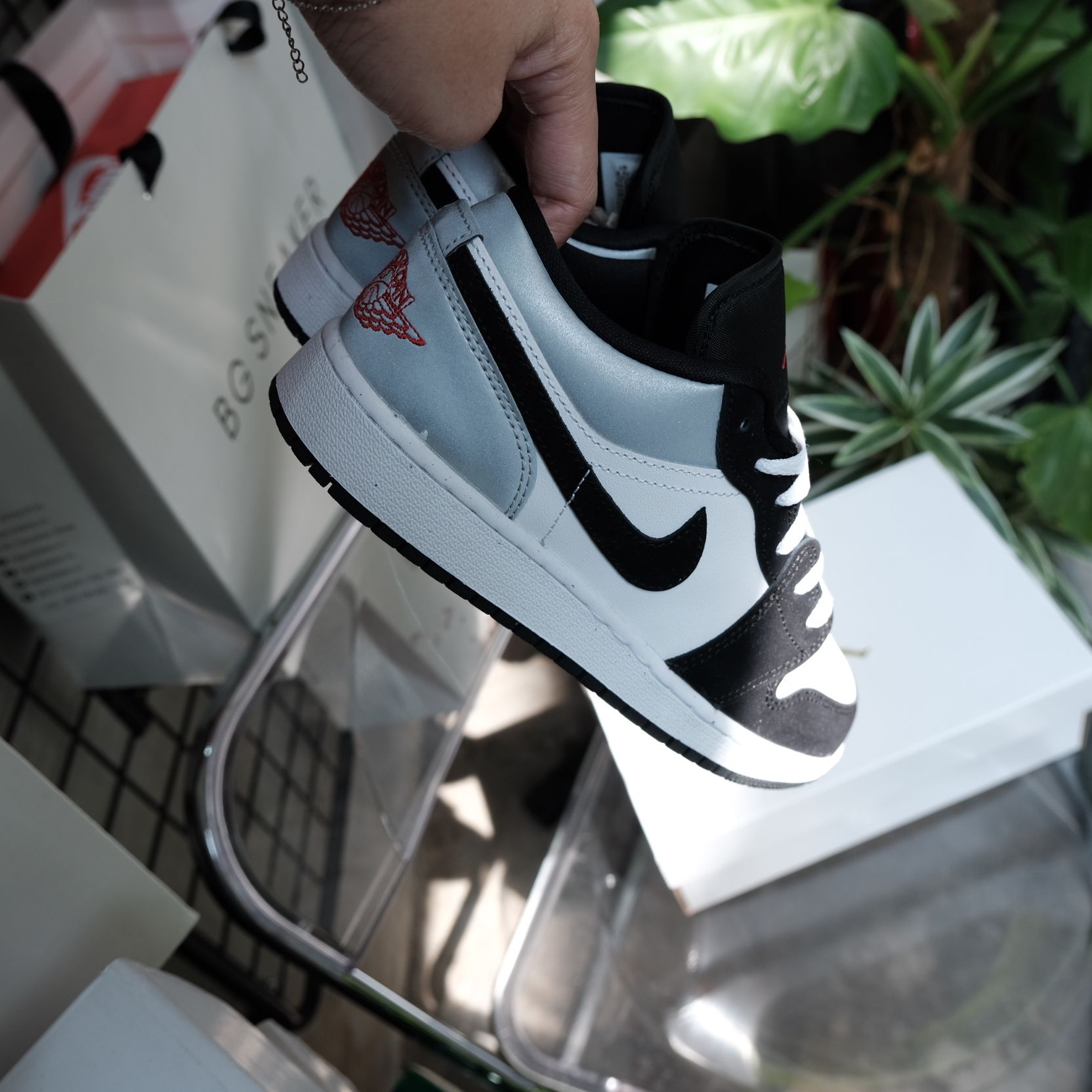  Giày Nike Air Jordan 1 Low GS Panda Toe HF3188 106 