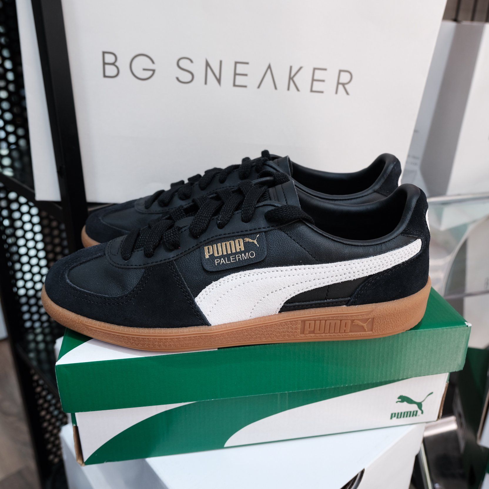  Giày Puma Palermo Black Feather Grey Gum 397647-03 