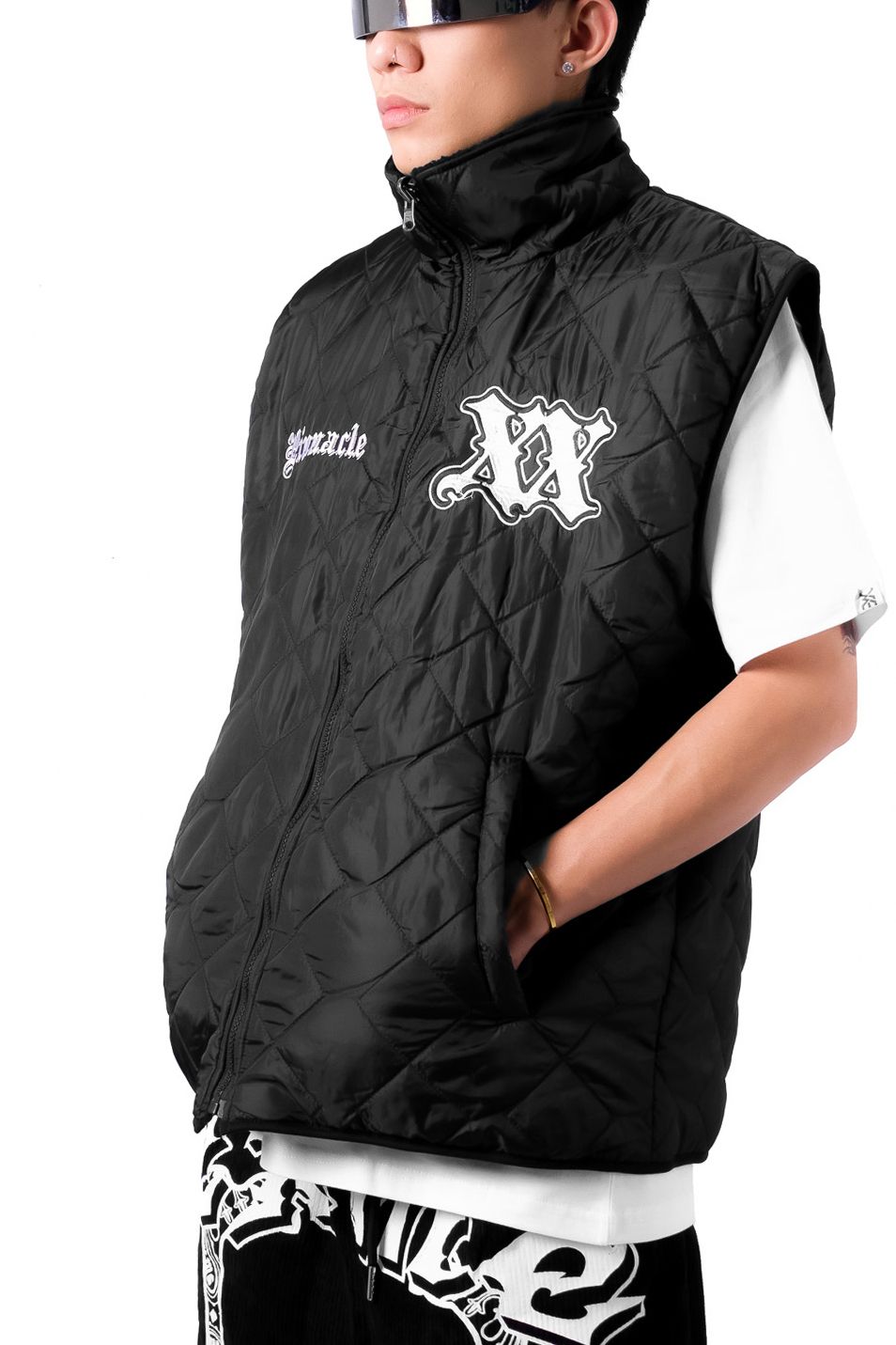  Áo Gi-Lê Reversible Puffer Gilet - Black 