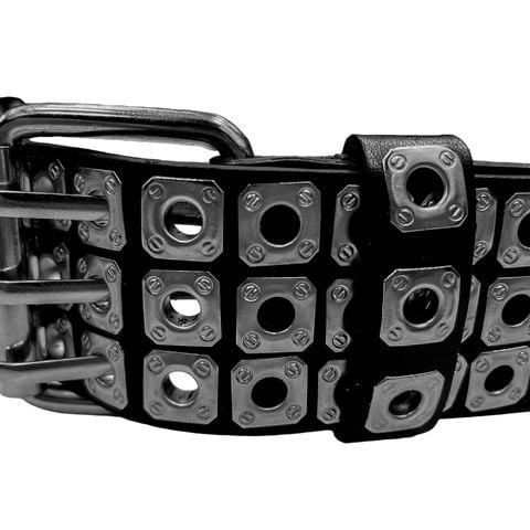  3 Row Punk Belt XXME - Black/ Gray 