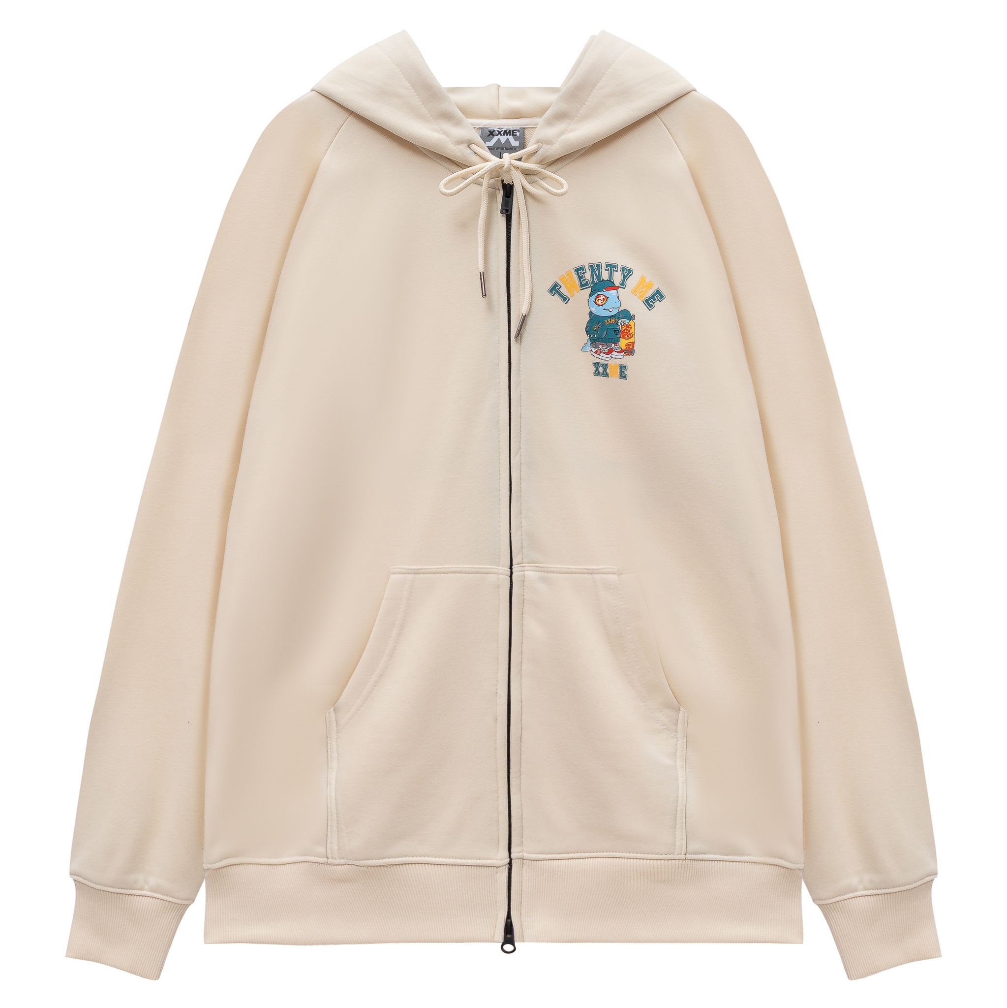  Áo Hoodie Academy Zip Up - Beige 