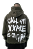  Áo Hoodie XXME On Fire - Olive 