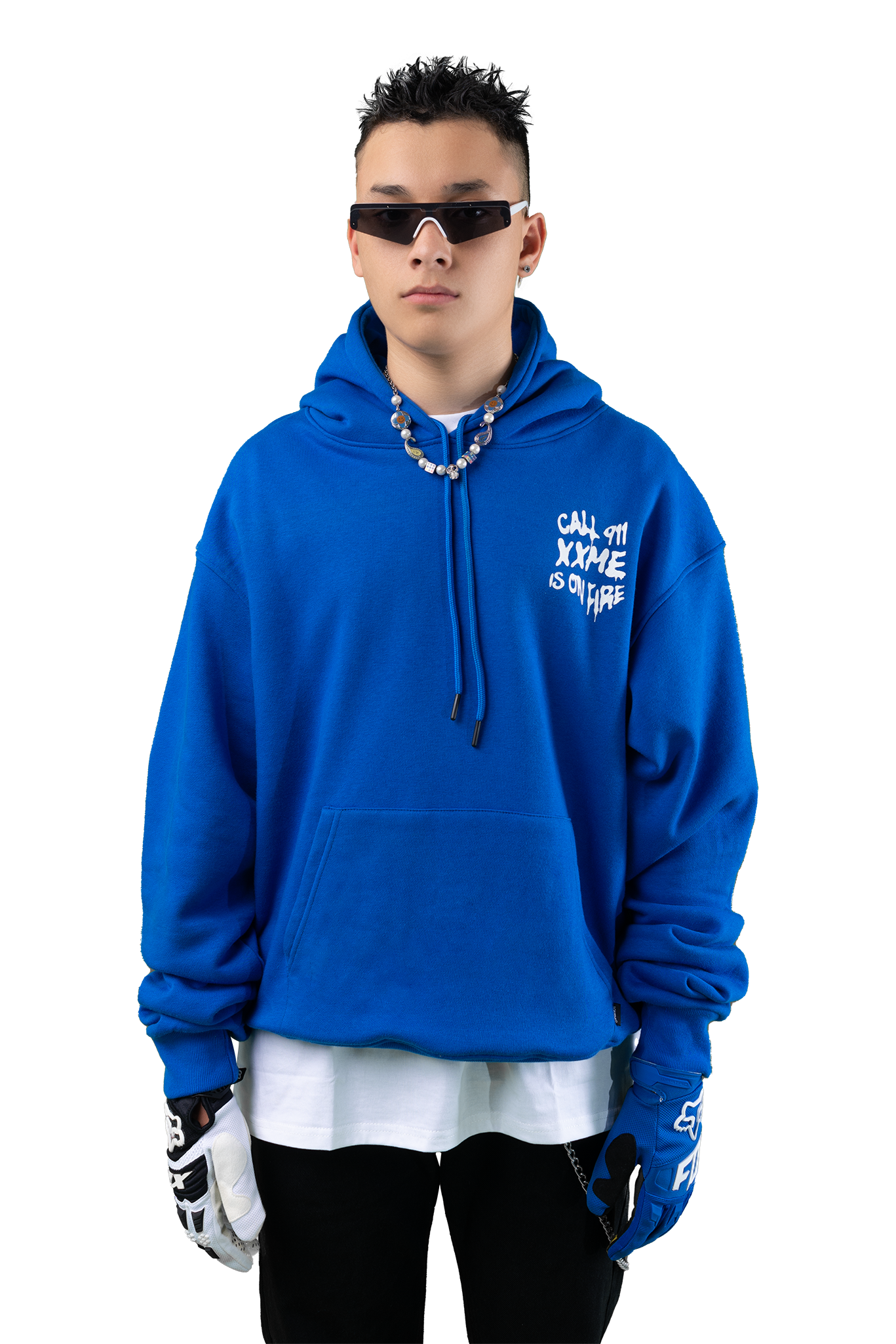  Áo Hoodie XXME On Fire - Blue 