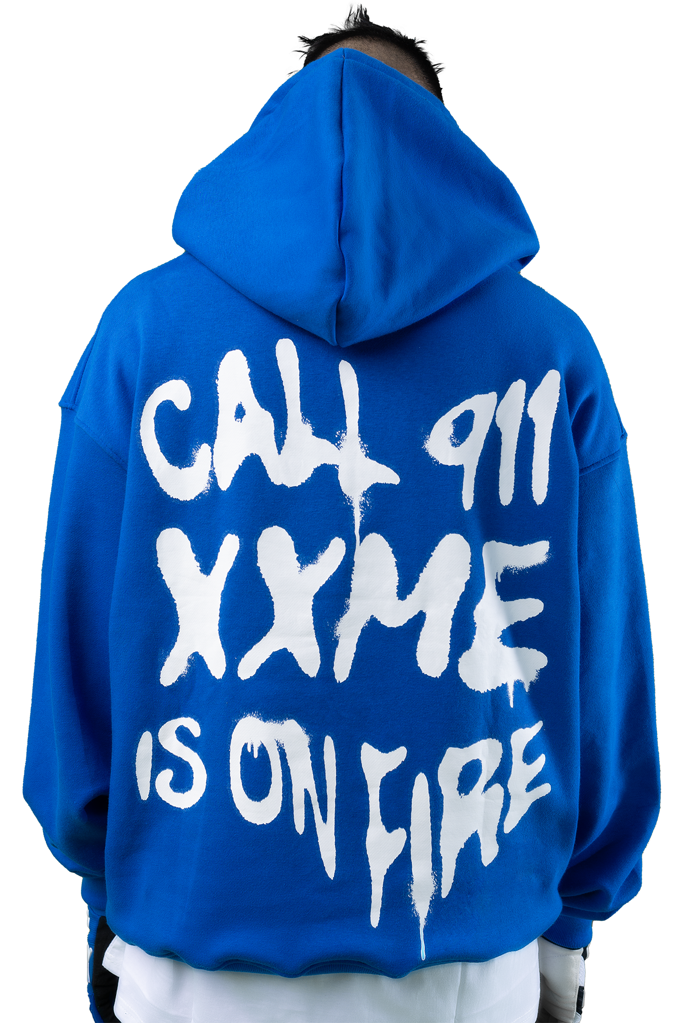  Áo Hoodie XXME On Fire - Blue 