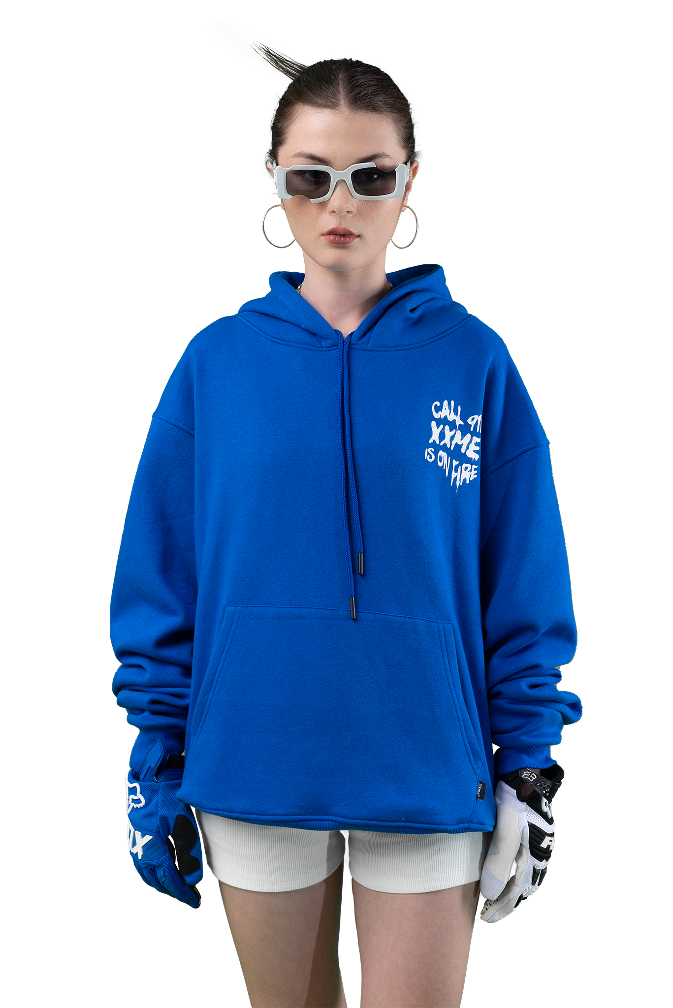  Áo Hoodie XXME On Fire - Blue 