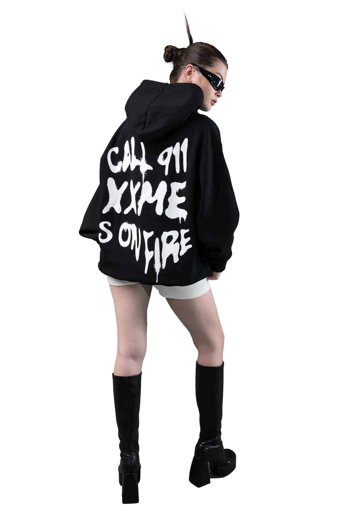  Áo Hoodie XXME On Fire - Black 