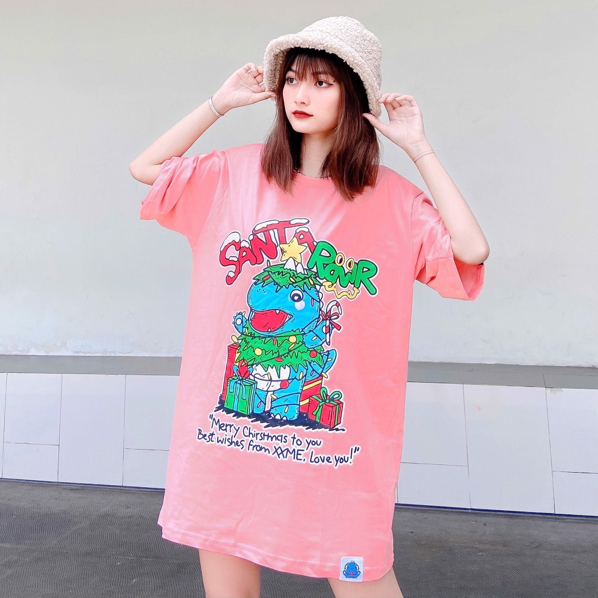  Áo Thun RAWR Xmas Tee - Pink 