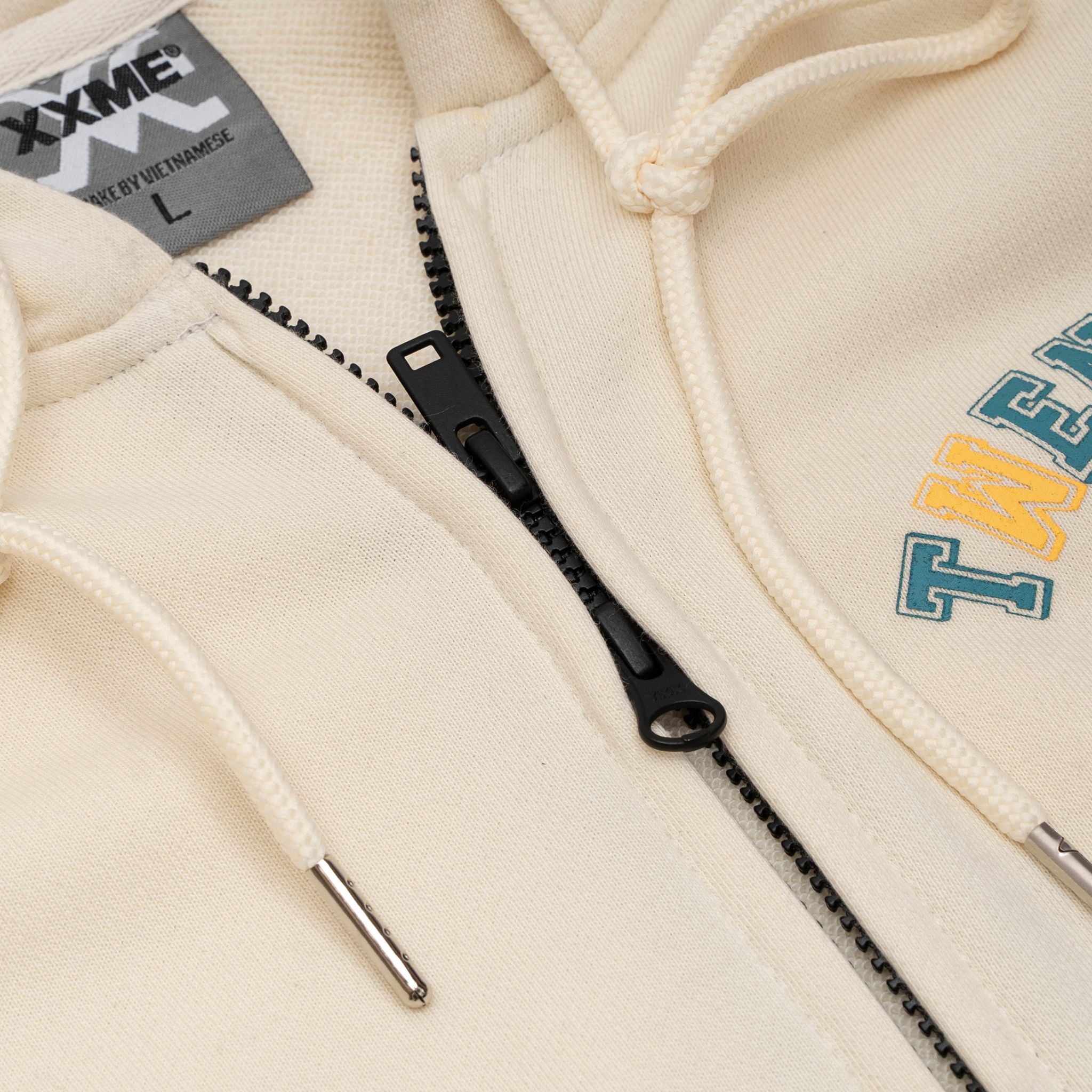  Áo Hoodie Academy Zip Up - Beige 