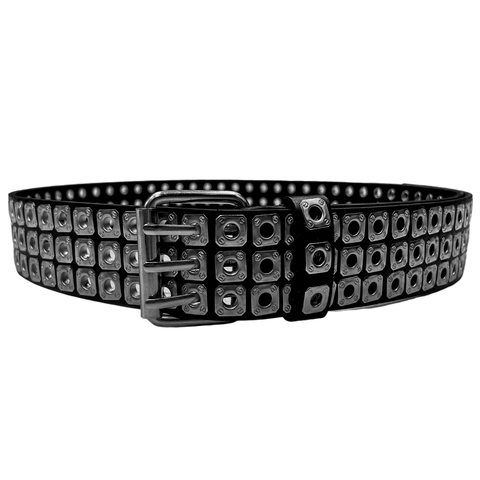  3 Row Punk Belt XXME - Black/ Gray 