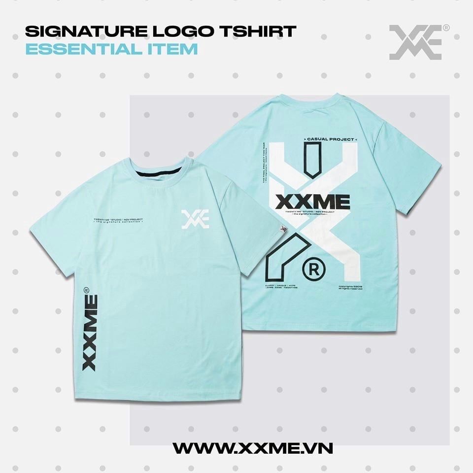  Áo Thun SIGNATURE TSHIRT - Sky 