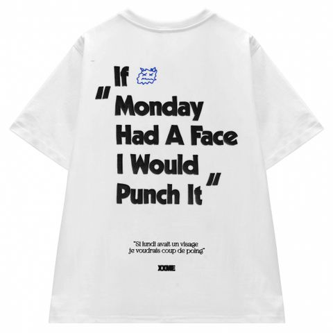  Áo Thun Hate Monday - White 