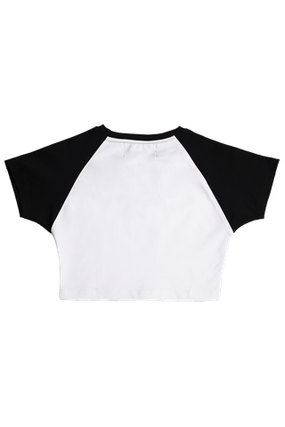  Áo Raglan Croptop XXME Bae - White 
