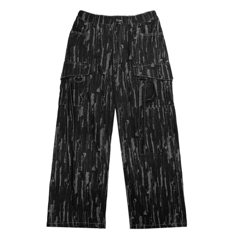  Quần Dài Túi Hộp XXME Glitch Cargo Pants Denim - Black 
