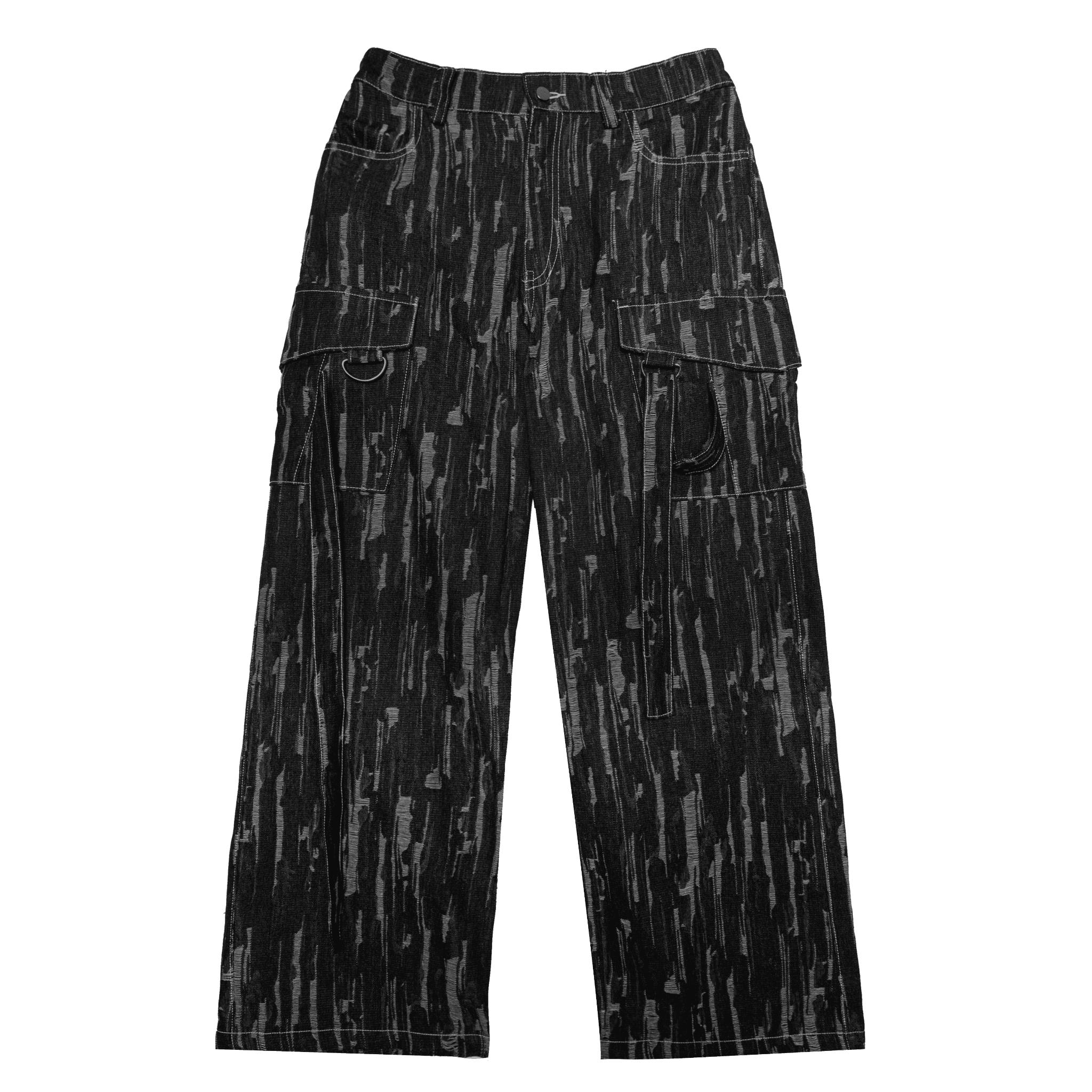  Quần Dài Túi Hộp XXME Glitch Cargo Pants Denim - Black 