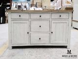  TỦ SIDEBOARD TRANG TRÍ GỖ THÔNG TRẮNG XÁM KOALA 