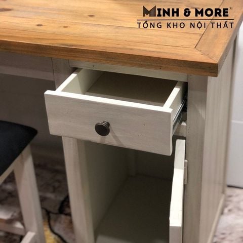  BỘ BÀN TRANG ĐIỂM  GỖ THÔNG TRẮNG XÁM KOALA 