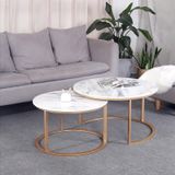  Bàn Tròn Sofa Mặt Đá Đôi Gaia 