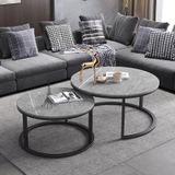  Bàn Tròn Sofa Mặt Đá Đôi Gaia 