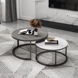  Bàn Tròn Sofa Mặt Đá Đôi Gaia 