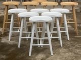  Ghế Bar Gỗ TABURET Mặt Lõm Cao Su 