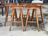  Ghế Bar Gỗ TABURET Mặt Lõm Cao Su 