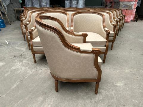  Sofa Gỗ Louis Cao Su 