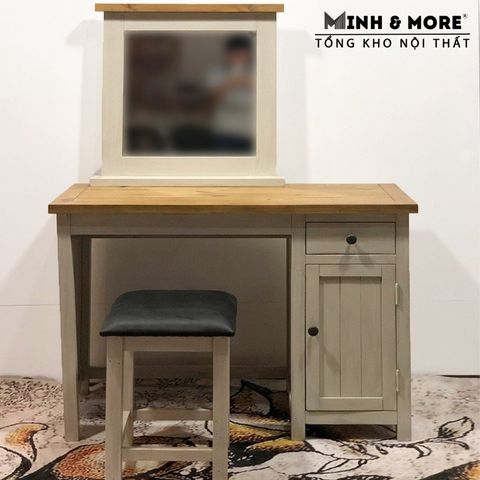  BỘ BÀN TRANG ĐIỂM  GỖ THÔNG TRẮNG XÁM KOALA 