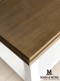  BÀN CONSOLE TRANG TRÍ GỖ THÔNG MÀU TRẮNG KEM HANDLE 