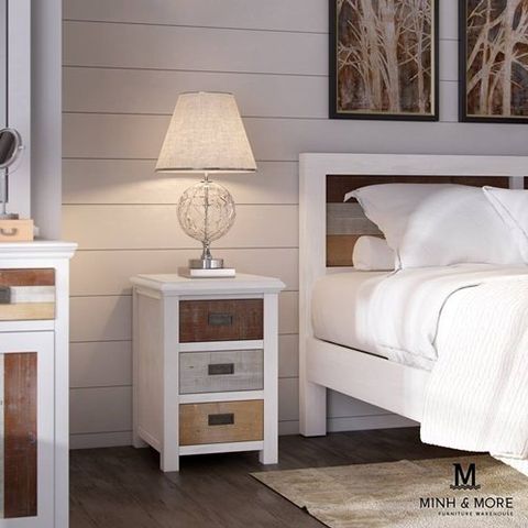  TỦ ĐẦU GIƯỜNG GỖ THÔNG COLORFUL 