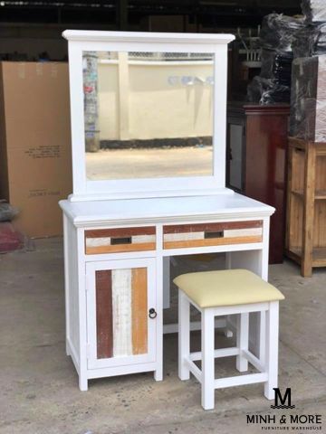  BỘ BÀN TRANG ĐIỂM GỖ THÔNG COLORFUL 