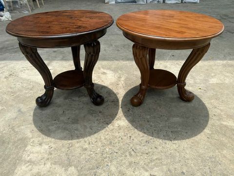  Bàn Sofa Gỗ Chân Qùy 2 Tầng 
