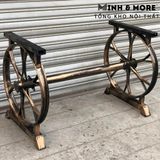  Chân Bàn Sắt Bánh Xe Giả Cổ 