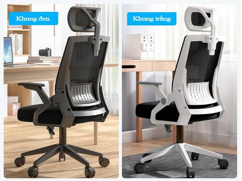  Ghế Văn Phòng TMS04 Có Tựa Đầu, Tay Gập 