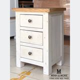  TỦ ĐẦU GIƯỜNG GỖ THÔNG MÀU TRẮNG XÁM KOALA 