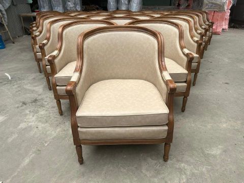  Sofa Gỗ Louis Cao Su 